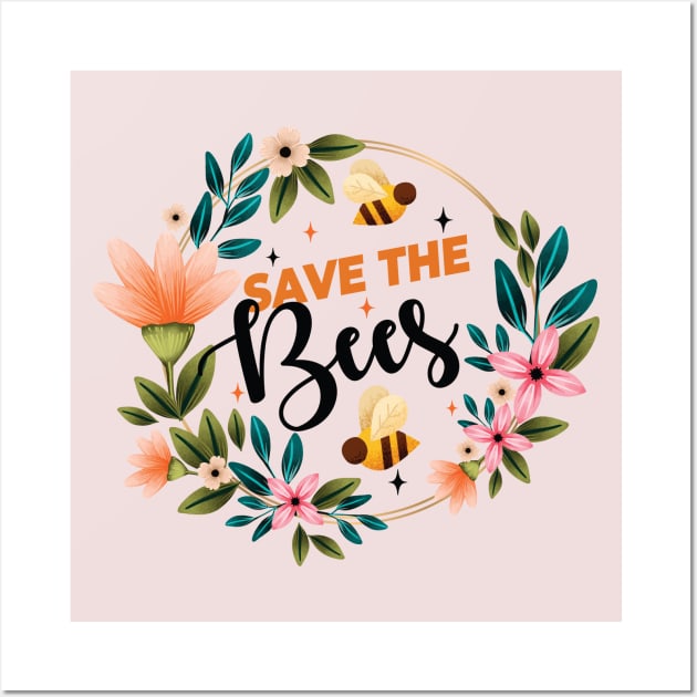 Save The Bees Wall Art by Crisp Decisions